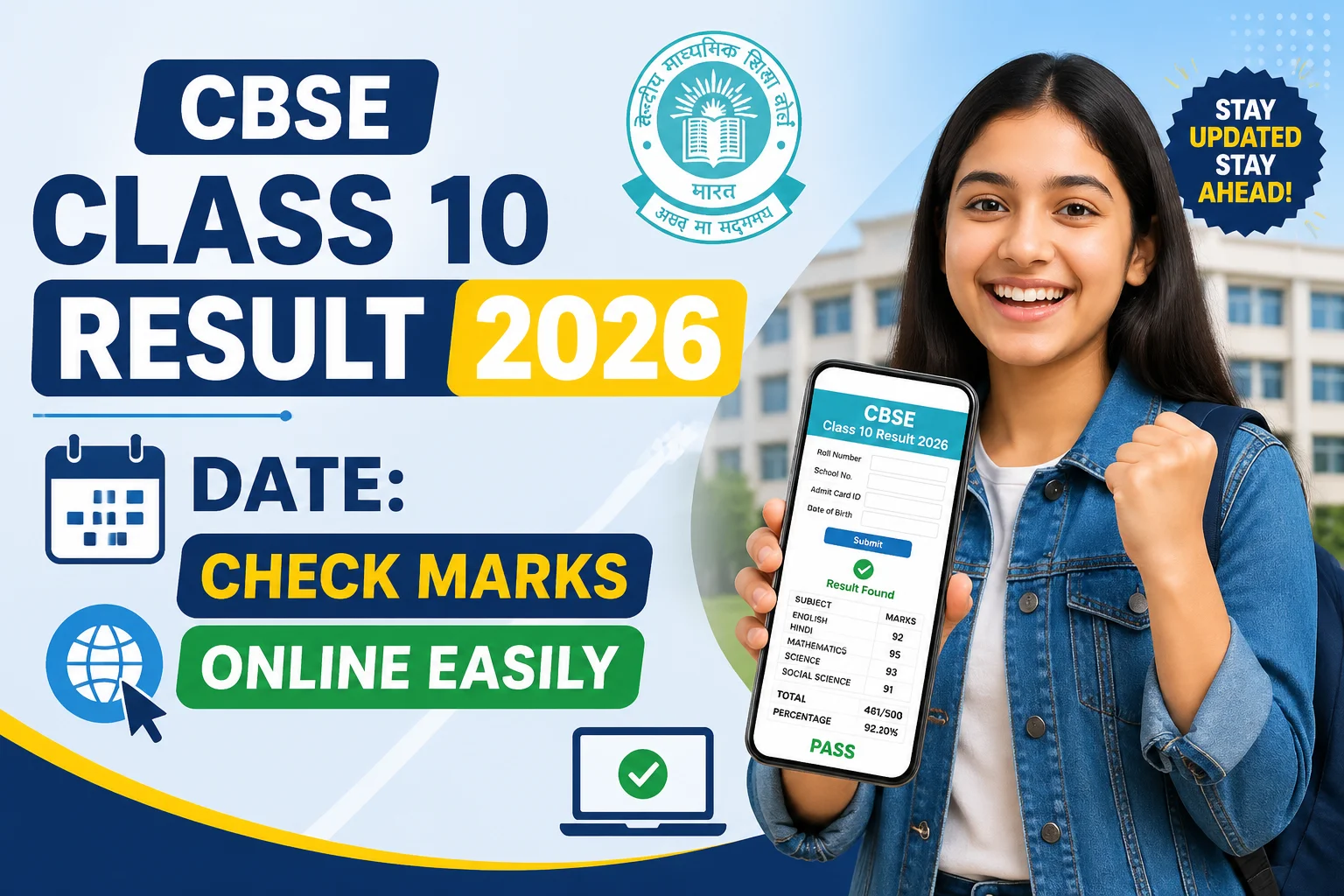 CBSE Class 10 Result 2026 Date: Check Marks Online Easily