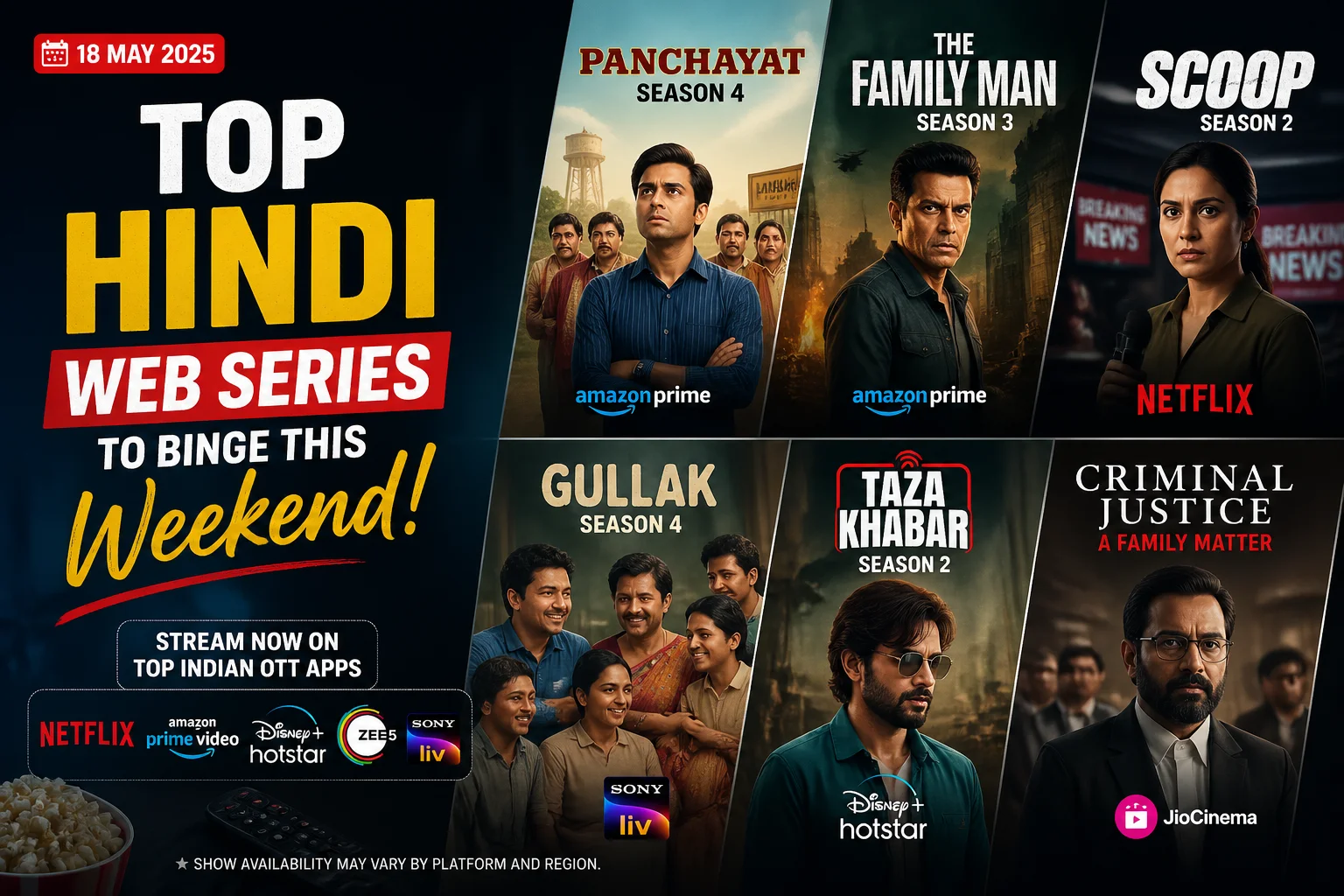 Top Hindi Web Series to Binge This Weekend on Indian OTT Apps