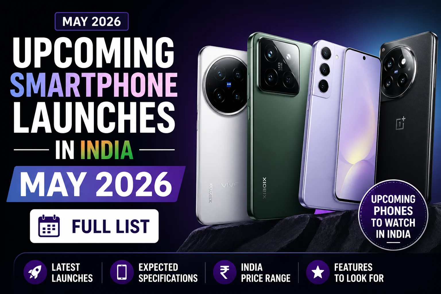 Upcoming Smartphone Launches in India May 2026: Full List