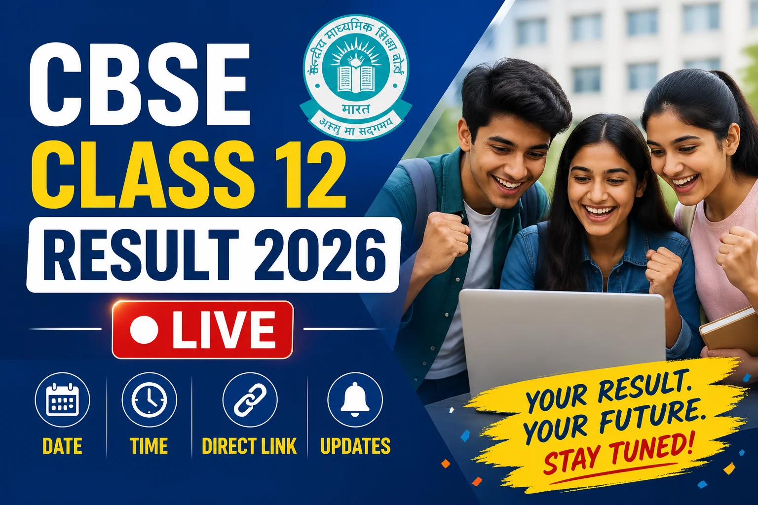 CBSE Class 12 Result 2026 Live: Date, Time, Direct Link & Updates