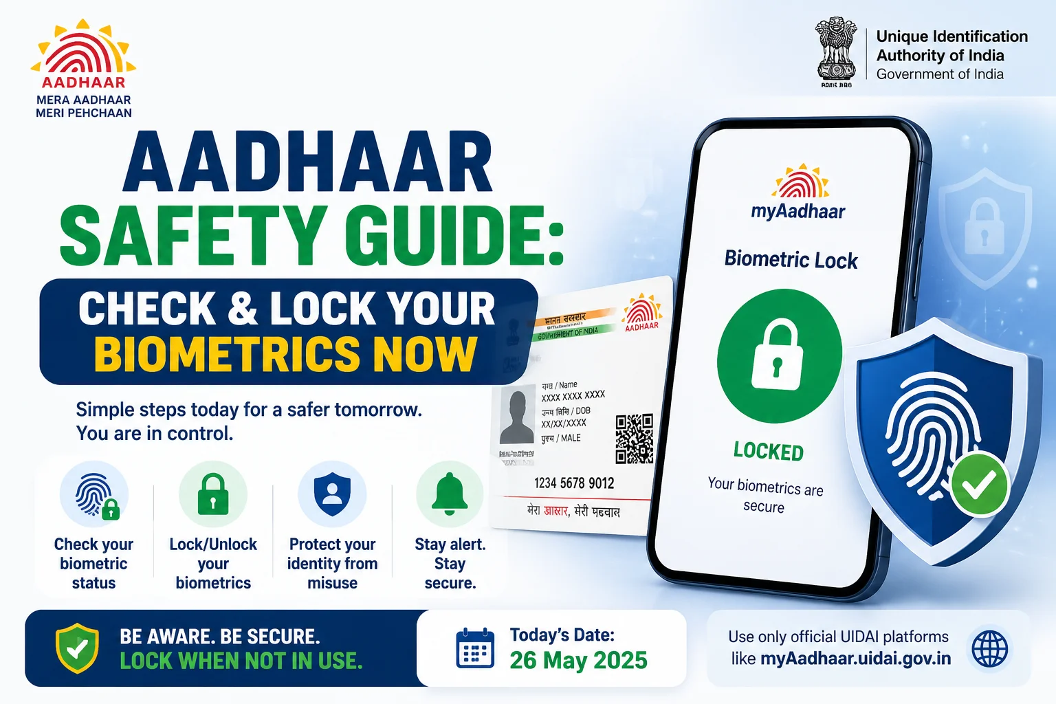 Aadhaar Safety Guide: Check & Lock Your Biometrics Now