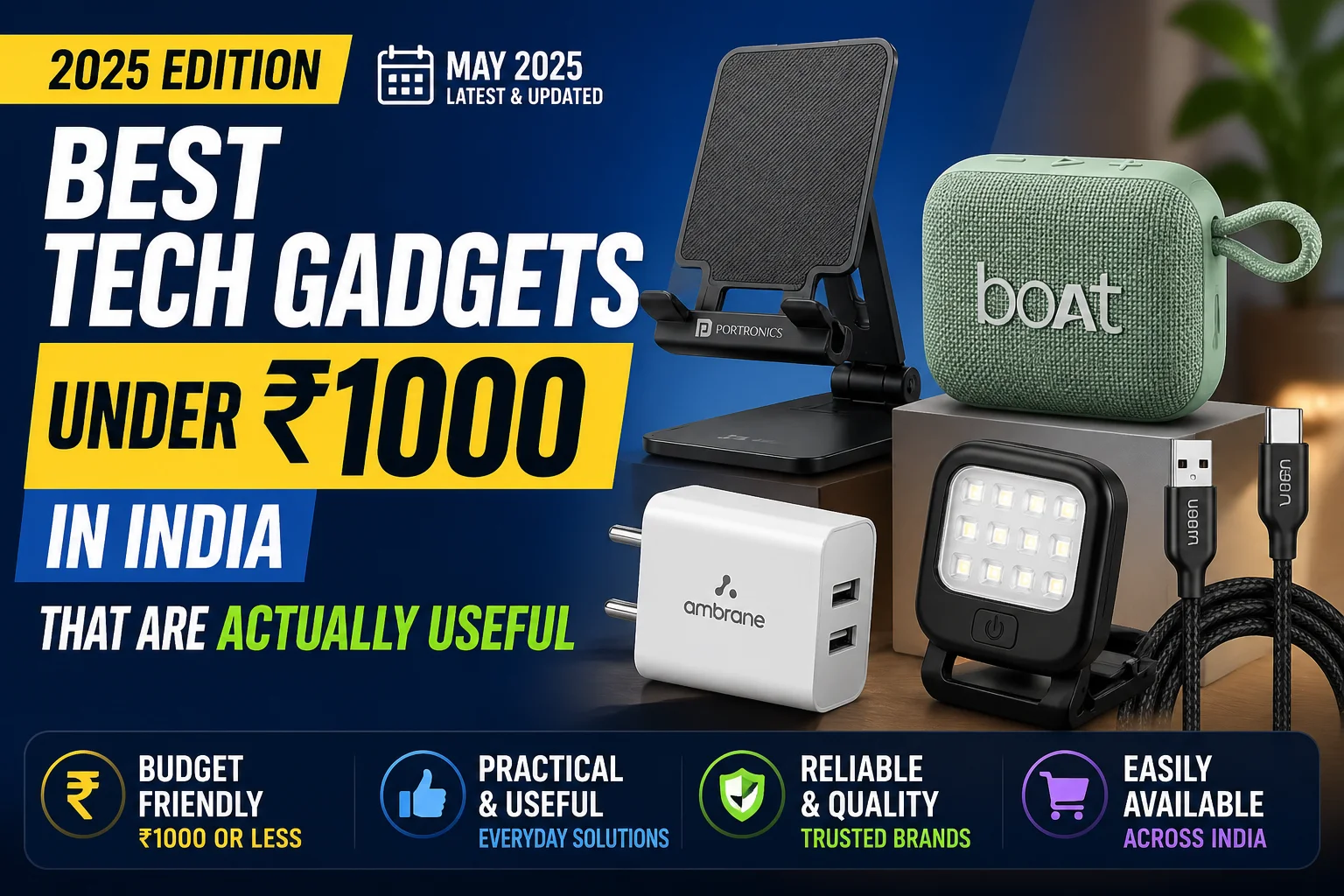 Best Tech Gadgets Under ₹1000 in India That Are Actually Useful