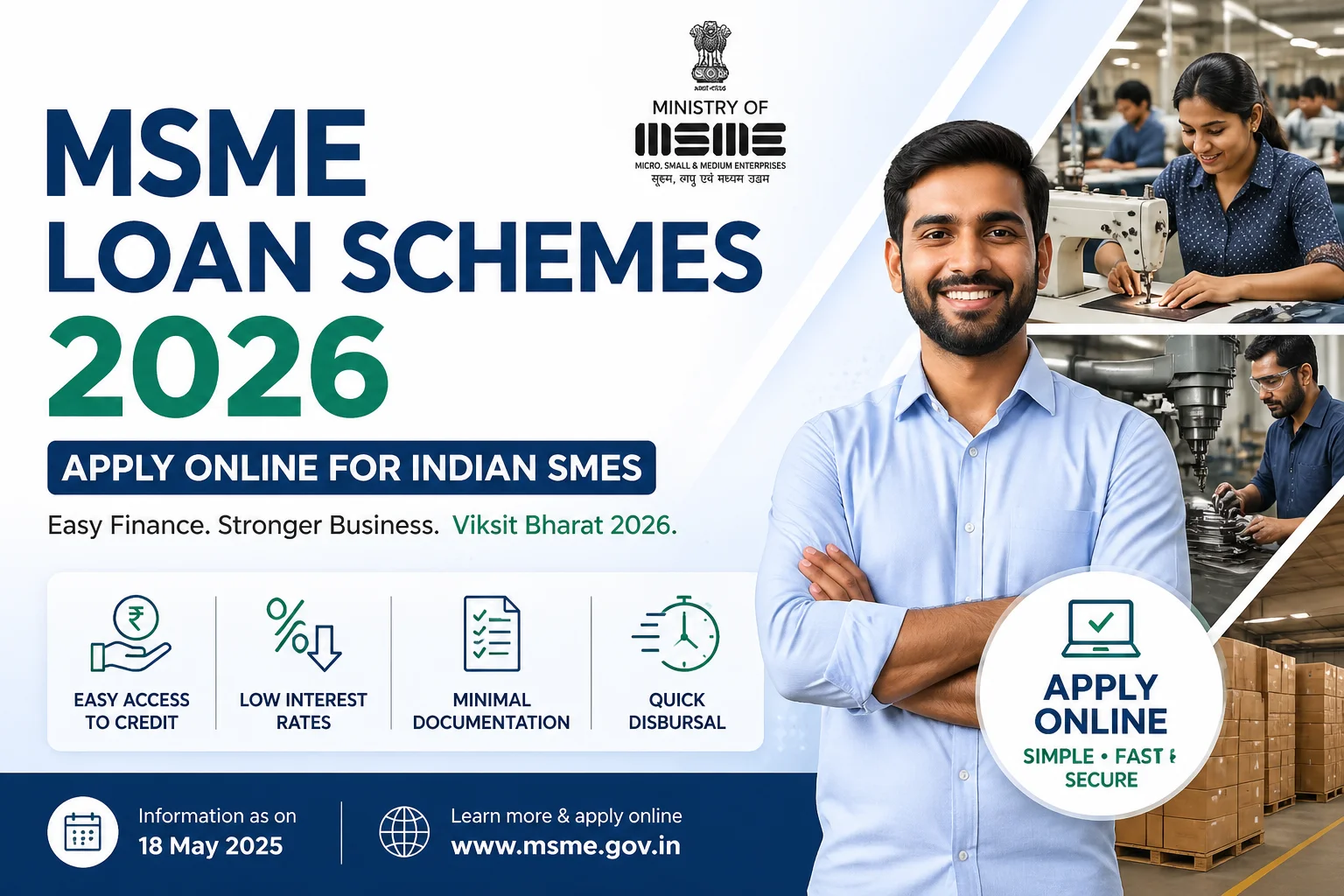 MSME Loan Schemes 2026: Apply Online for Indian SMEs