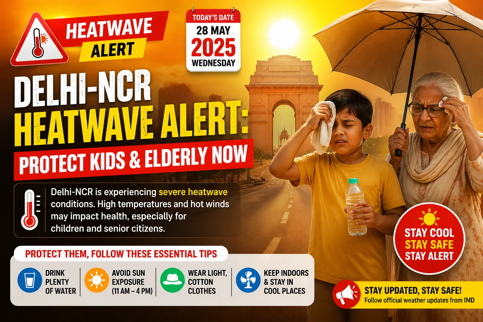 Delhi-NCR Heatwave Alert: Protect Kids & Elderly Now