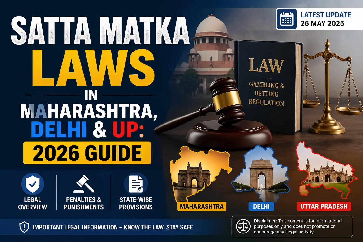 Satta Matka Laws in Maharashtra, Delhi & UP: 2026 Guide