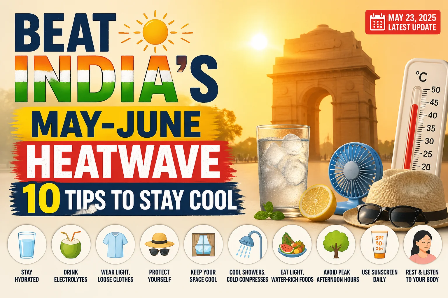 Beat India's May-June Heatwave: 10 Tips to Stay Cool