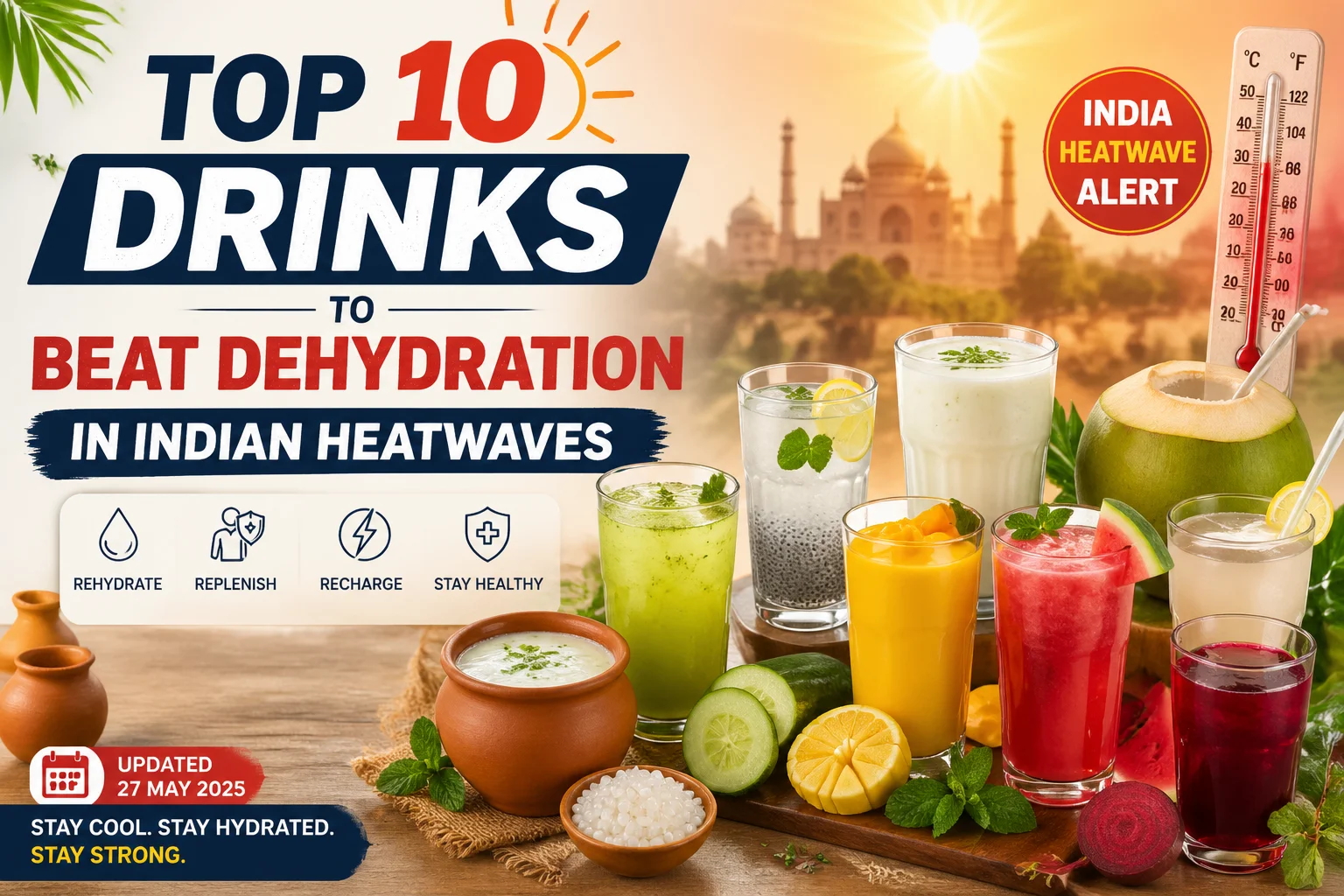 Top 10 Drinks to Beat Dehydration in Indian Heatwaves