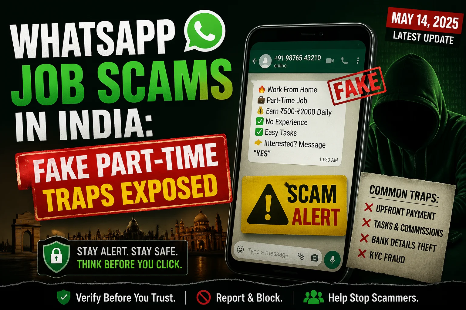 WhatsApp Job Scams in India: Fake Part-Time Traps Exposed