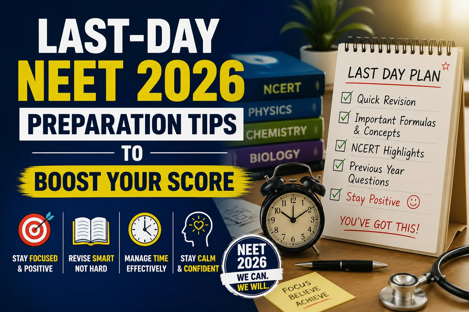Last-Day NEET 2026 Preparation Tips to Boost Your Score